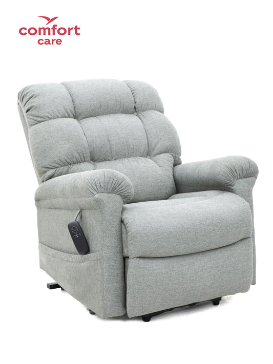Cloud Comfort Power Lift Recliner Sofa – Dual Motor Tech Leather (Light Grey, Ash, Brown)