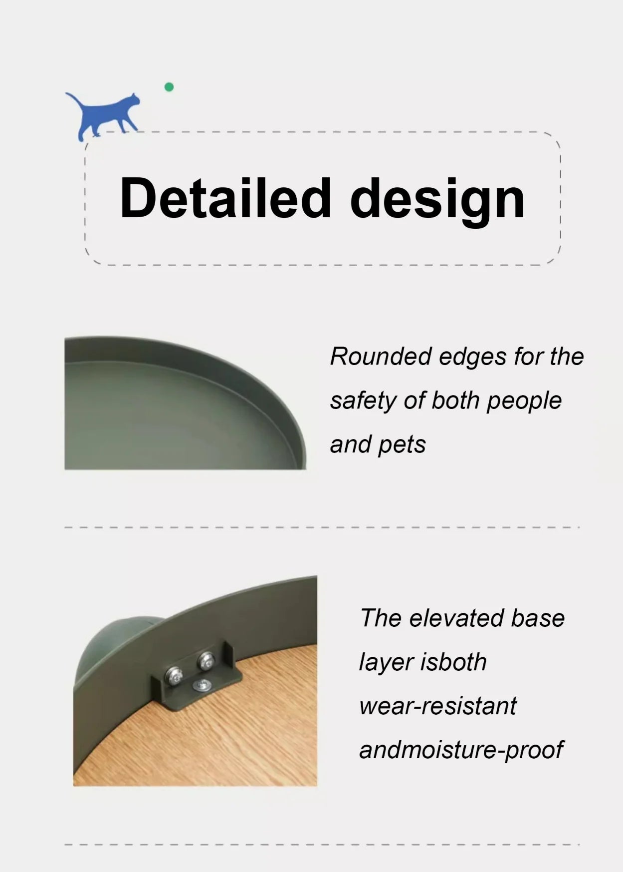 Multi-Functional Pet Cabin Side Table | Bar Stool Cat House 68cm