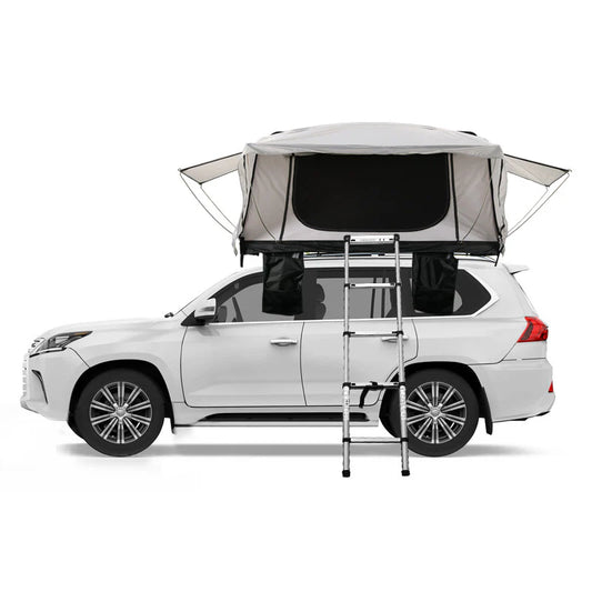 Roof-Mounted Camping Tent – Waterproof PU4000mm Car Roof Tent for Off-Road Vehicles & Outdoor Camping (White)