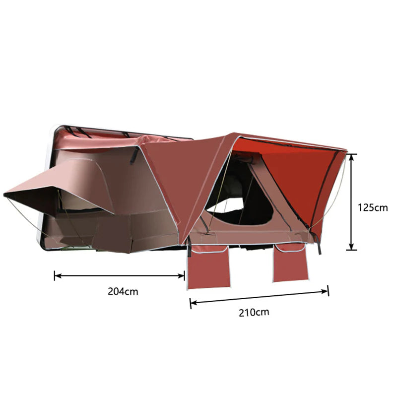 Roof Tent Flip SUV Off-Road Vehicle Outdoor Camping Car Tent – Premium Hardtop, Air Spring Assisted, 2-3 Person Capacity