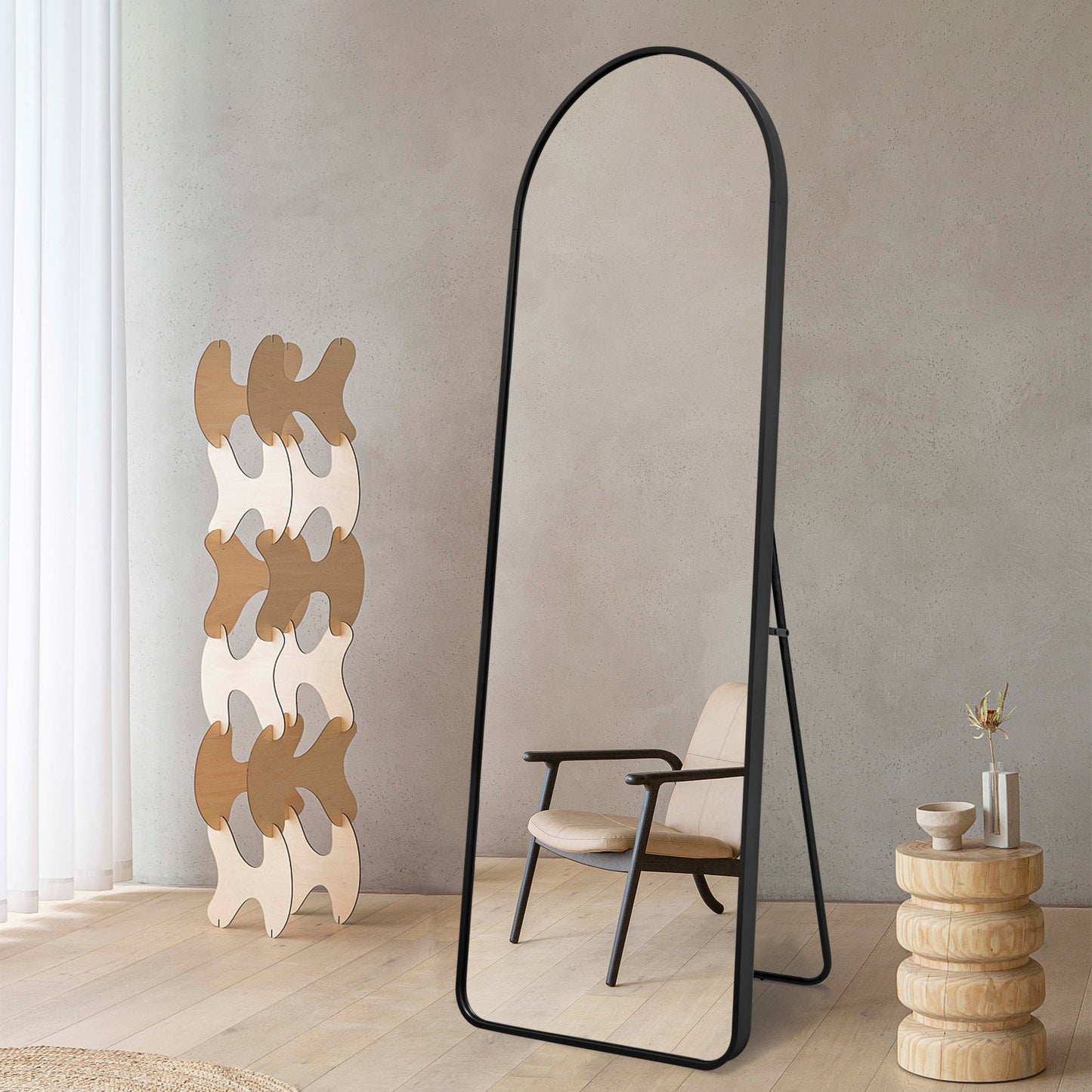 Black Arch Full-Length Mirror