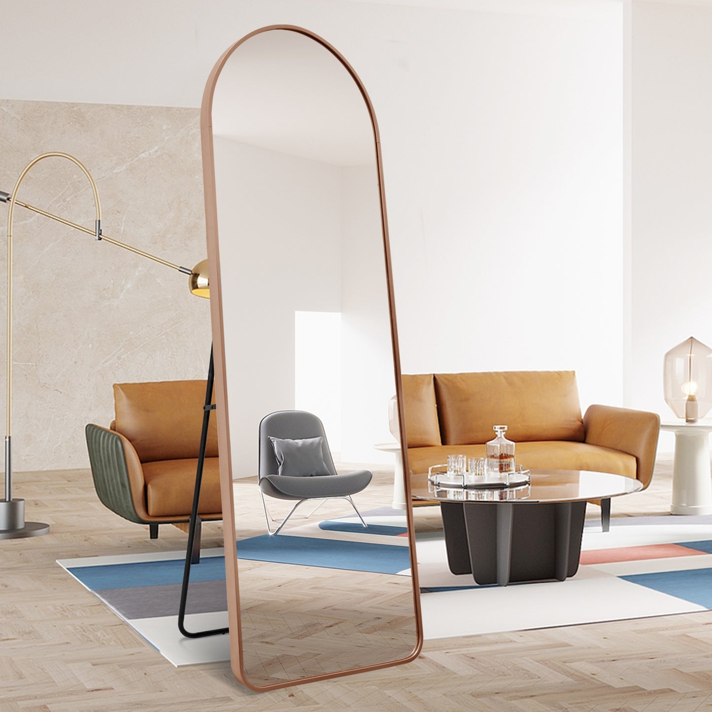 Black Arch Full-Length Mirror