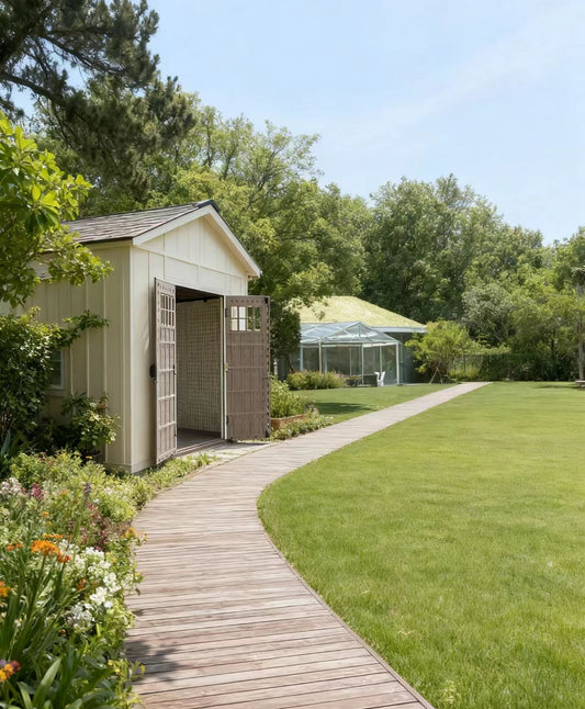 Gable Roof Storage Shed 7x7ft | Weather-Resistant Outdoor Garden Shed