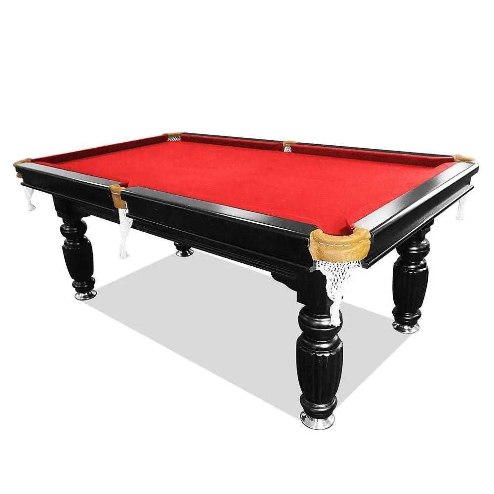 8-Foot Black Frame Slate Billiard Table — Full Kit, Professional Play