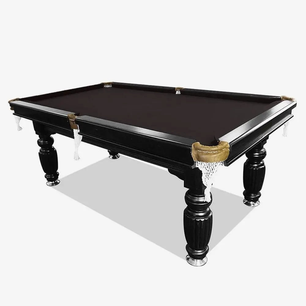 8-Foot Black Frame Slate Billiard Table — Full Kit, Professional Play