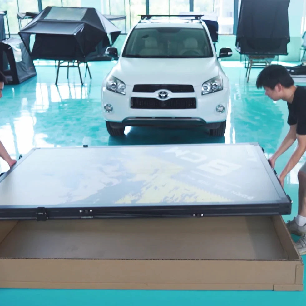 Ultra-Thin 8cm Hard Shell Roof Tent – Lightweight Aluminum Car Roof Tent for SUV & Off-Road Camping