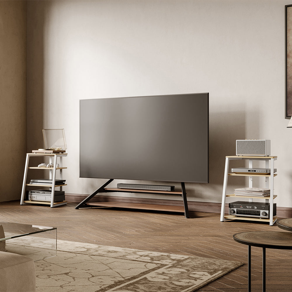 4-Tier Spatial Audio Rack — Compact Yet Capable Media Tower