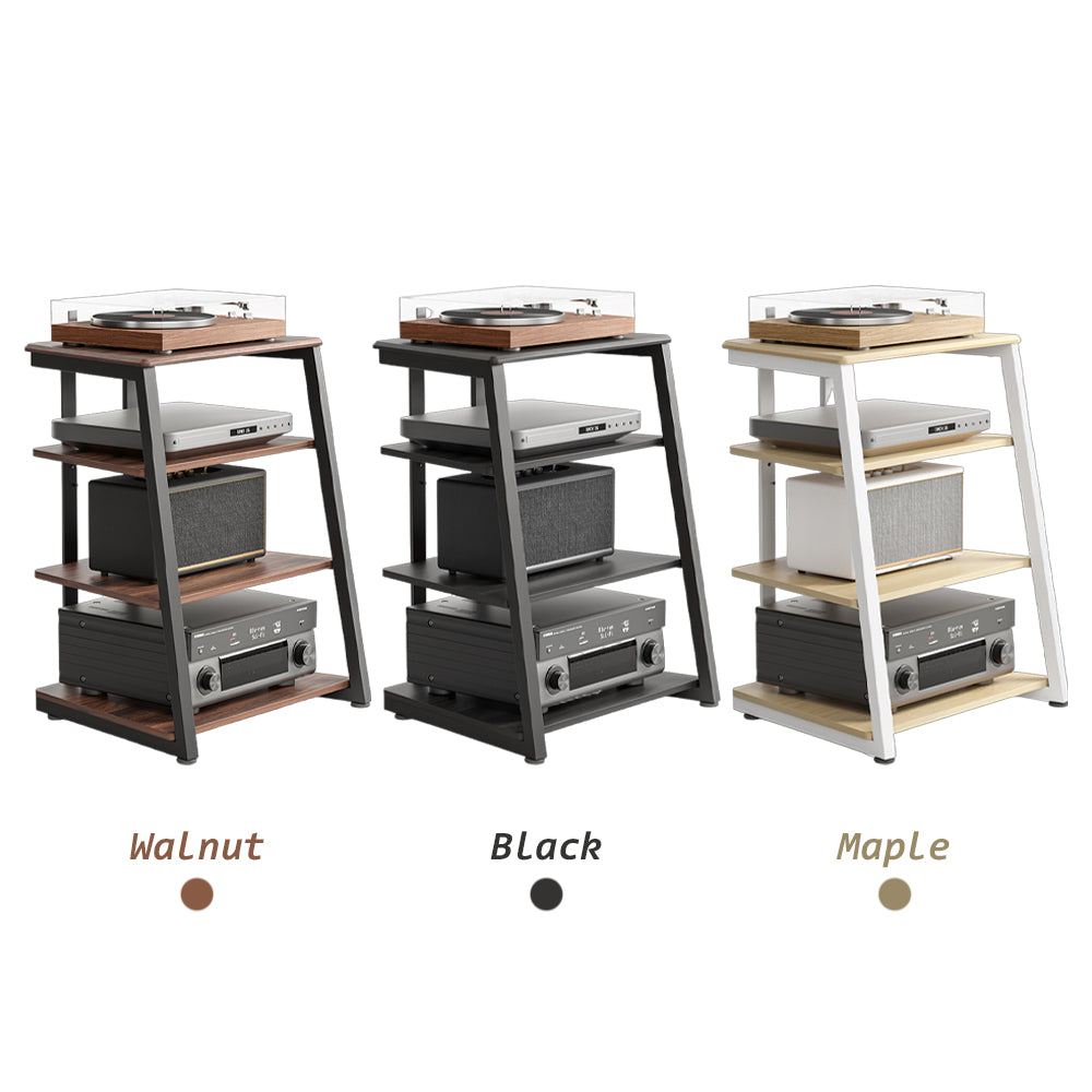 4-Tier Spatial Audio Rack — Compact Yet Capable Media Tower