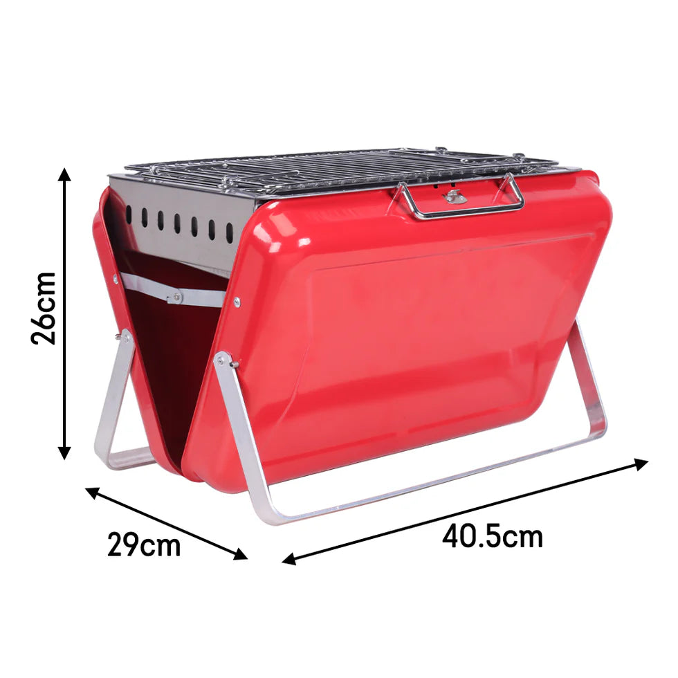 Portable Brief Case BBQ Charcoal Grill – Outdoor Garden, Compact Suitcase Design, Premium Cooking Equipment