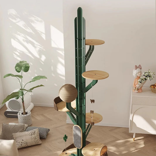 Cactus Cat Tower 201cm | Carbon Steel Multi-Level Climbing Tree