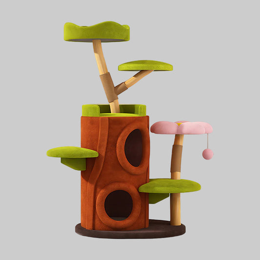Tree Hollow Cat Tower 115cm | Multi-Level Climbing Structure
