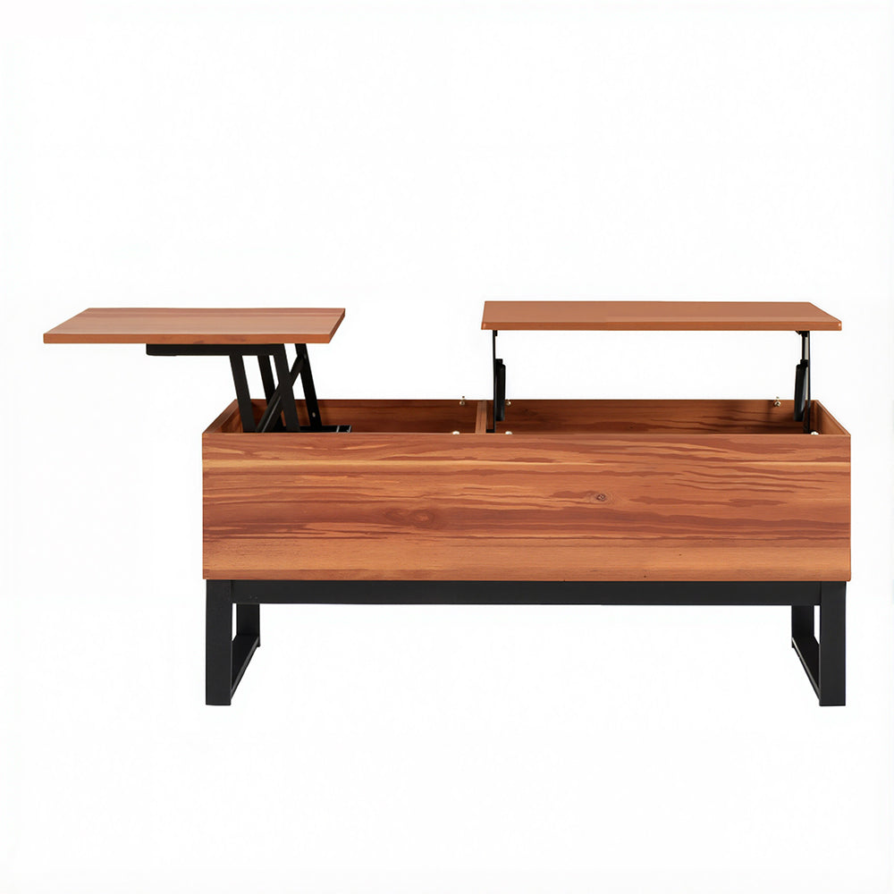 Dual Lift-Top Coffee Table — Two Independent Lift Surfaces & Hidden Storage
