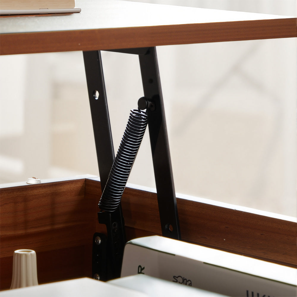 Dual Lift-Top Coffee Table — Two Independent Lift Surfaces & Hidden Storage