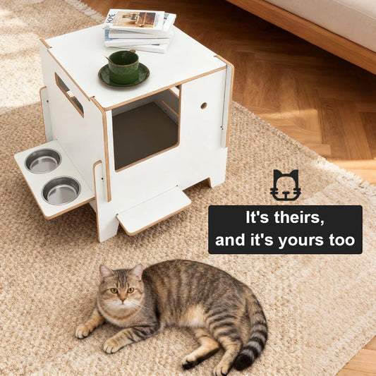 Minimalist Multi-functional CatNap Side Table