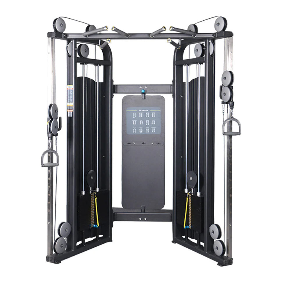 Multi-Function Medium Cable Crossover Machine – Dual Stack Strength Training Equipment (Black)