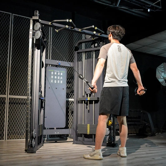 Multi-Function Medium Cable Crossover Machine – Dual Stack Strength Training Equipment (Black)