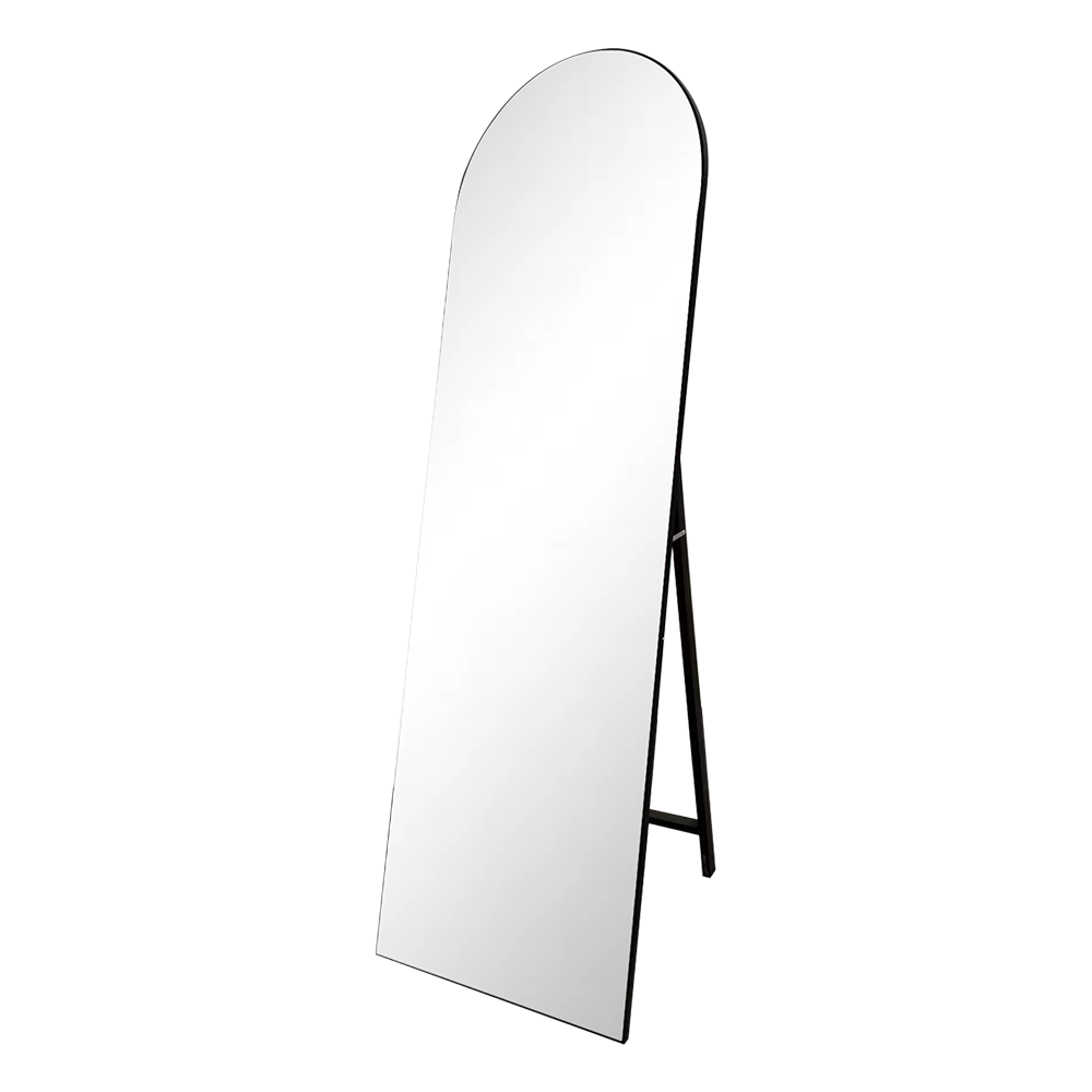 Black Arch Full-Length Mirror - Angled