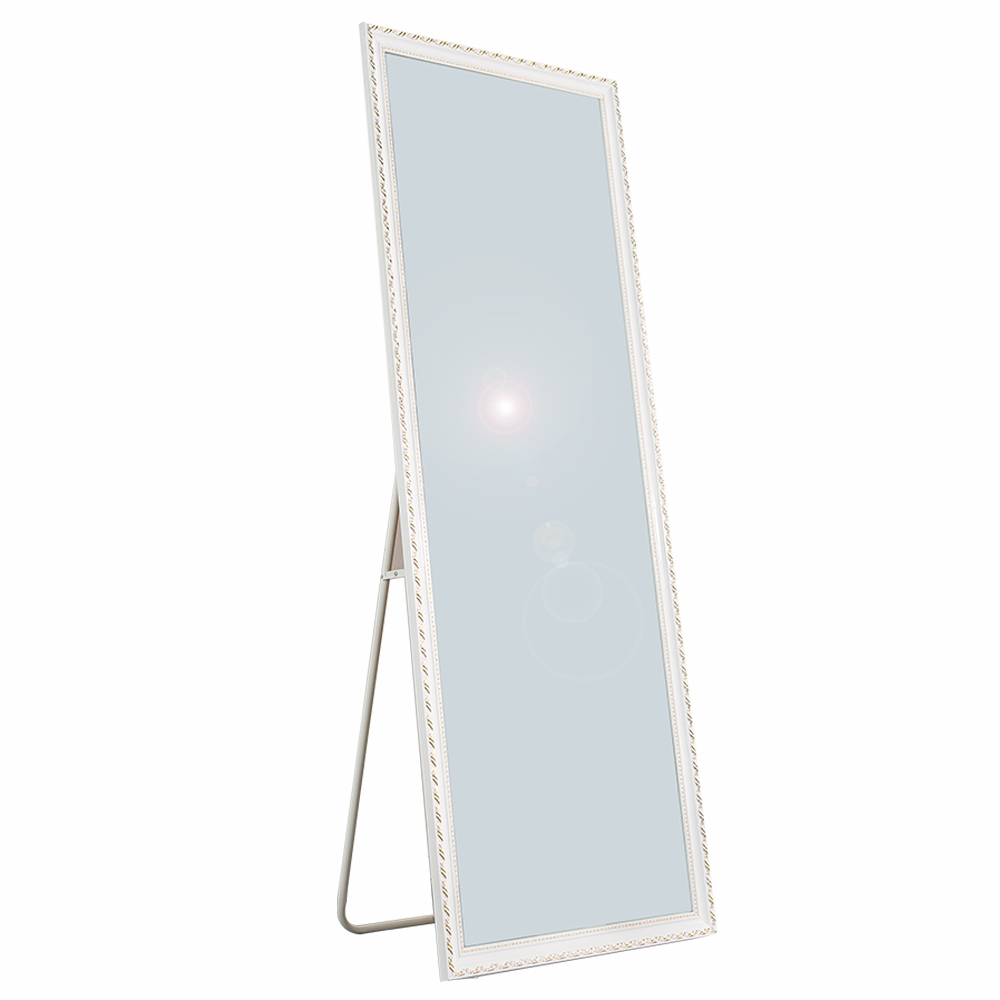 Champagne Plaster Full-Length Mirror - Angled