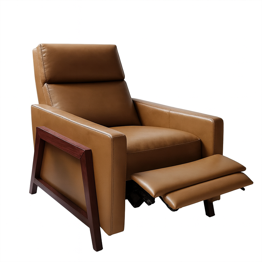 Brio Stylish Wood Frame Recliner — Elegant Design Meets Ultimate Comfort