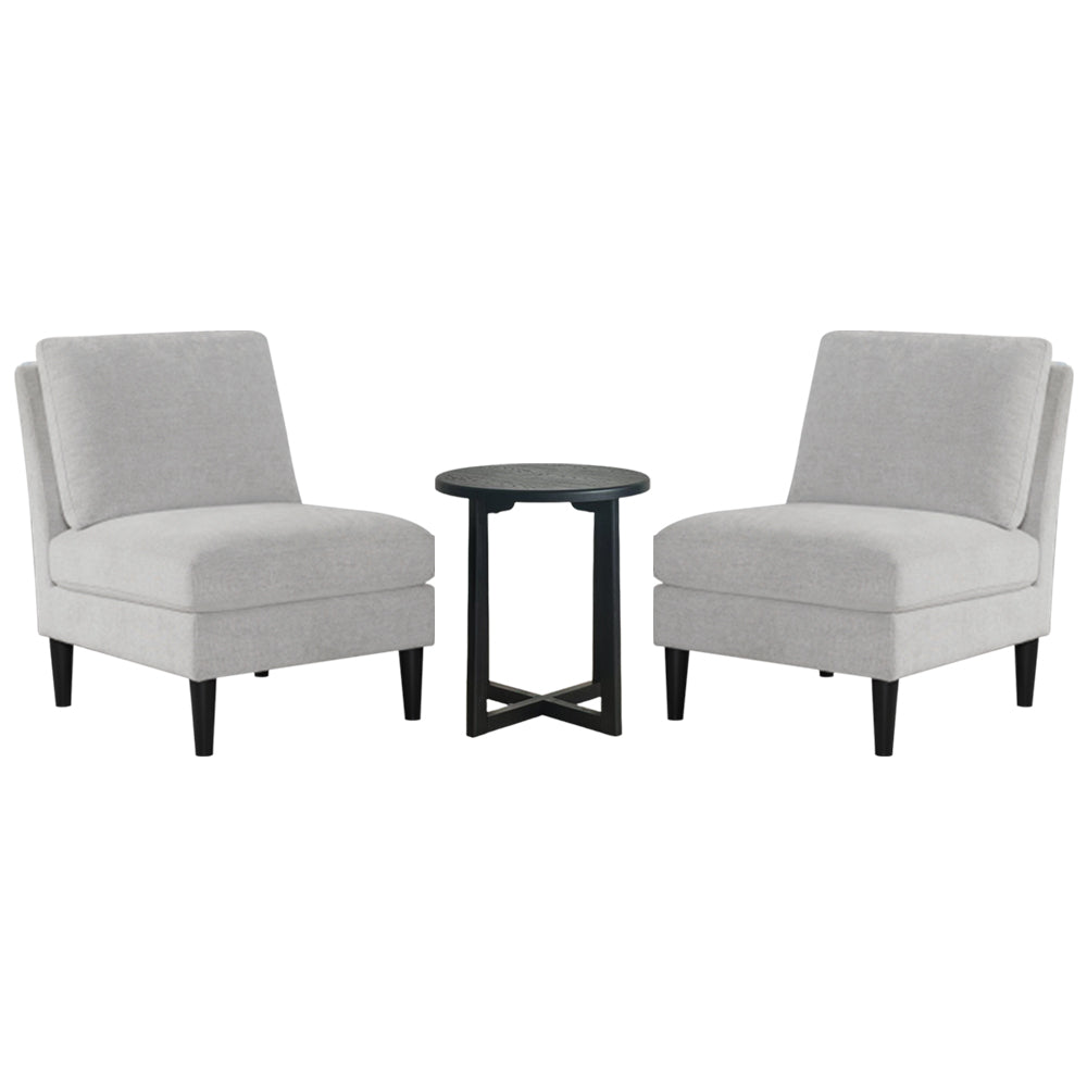 Classic-Style Functional Furniture Set — Elegant Lounge Duo with Round Table