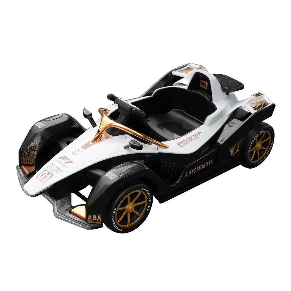 Urban Culture Homes 12V 7Ah Dual Drive Electric Go-Kart | Kids Racing Vehicle with Remote Control, MP3, and LED Lights