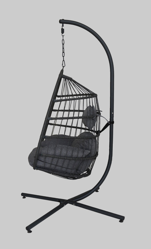 Modern Hanging Egg Chair with Waterproof Cushion