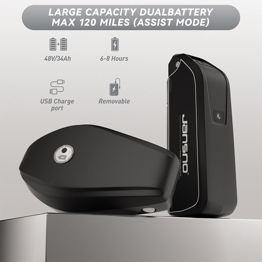 High-Carbon Steel 750W Electric Bike – 5 Speed Levels