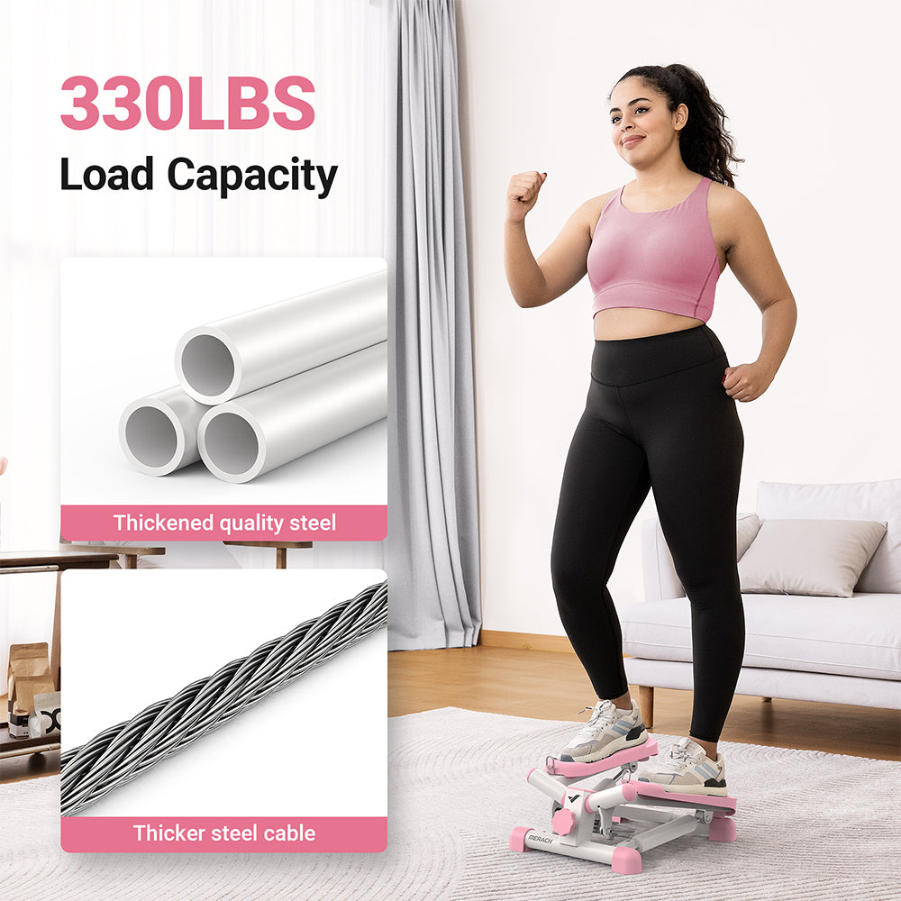 Compact Full-Body Mini Stepper — Twist & Step Motion with Bands