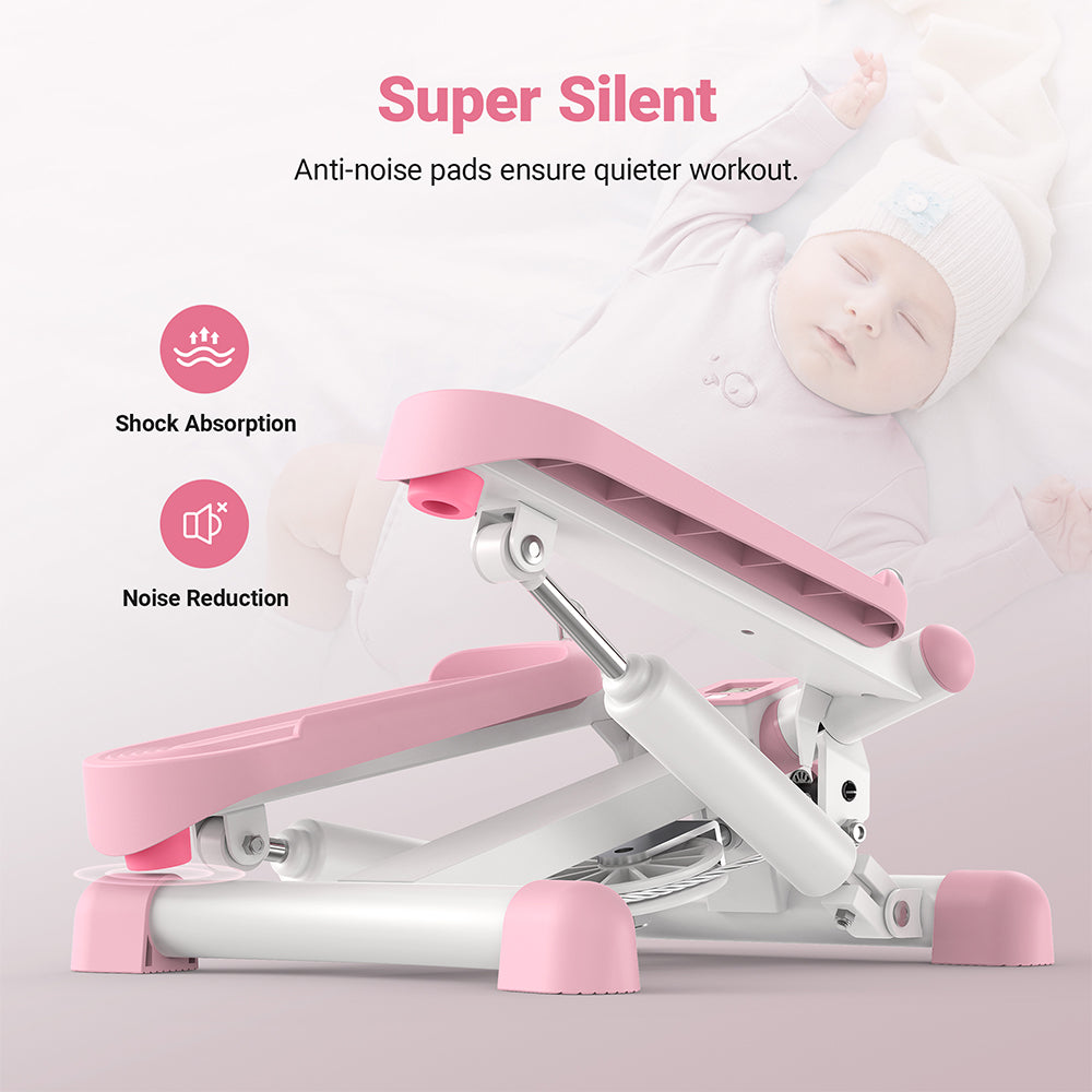 Compact Full-Body Mini Stepper — Twist & Step Motion with Bands