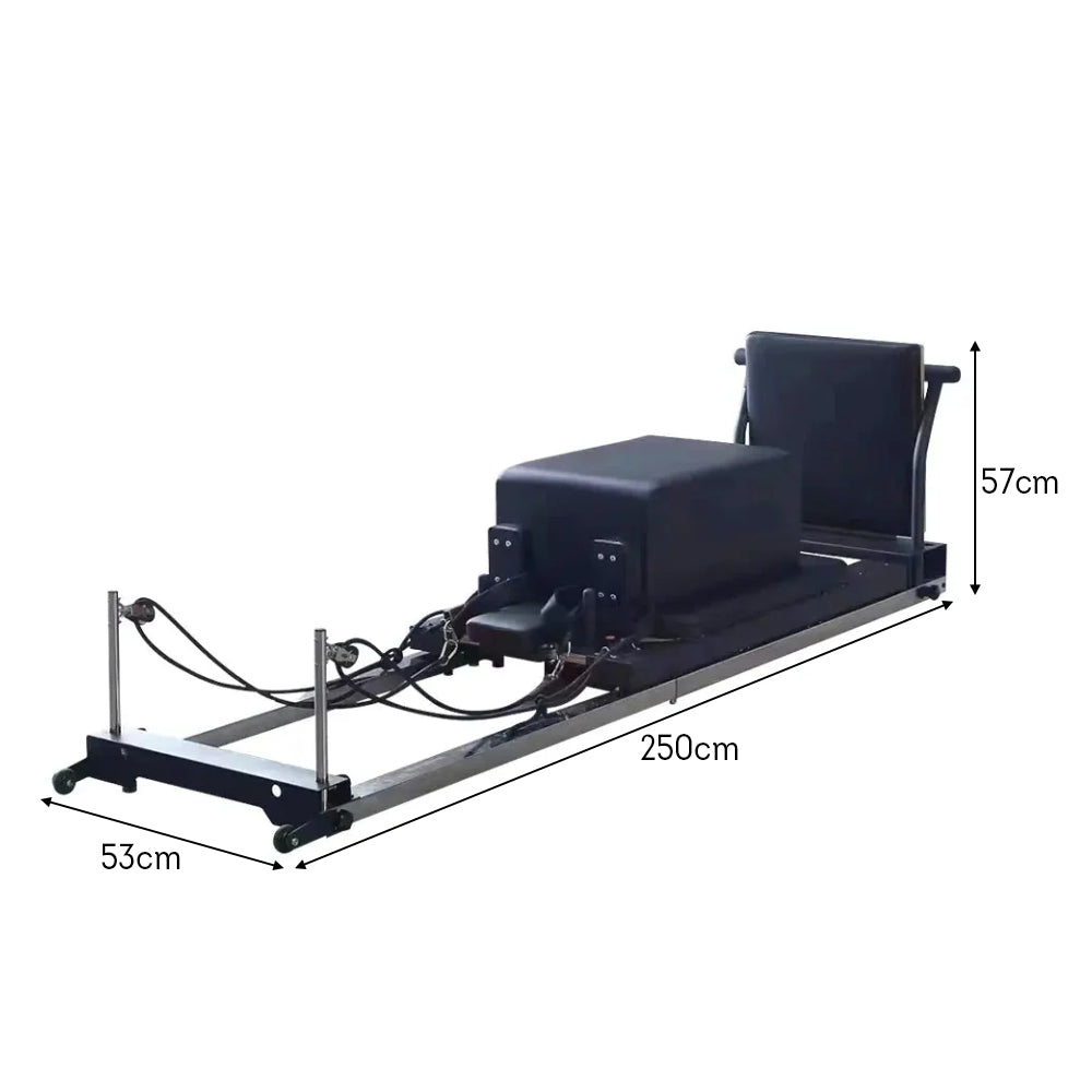 Foldable Carbon-Steel Pilates Reformer — Compact, Strong & Versatile