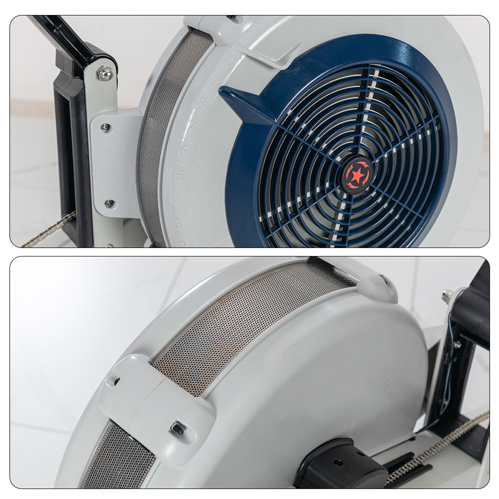 Air Resistance Rowing Machine – 10-Level Wind Adjust, LED Display