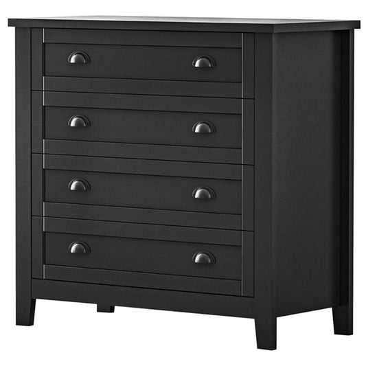 4-Drawer Retro Storage Cabinet – Black / Blue Option
