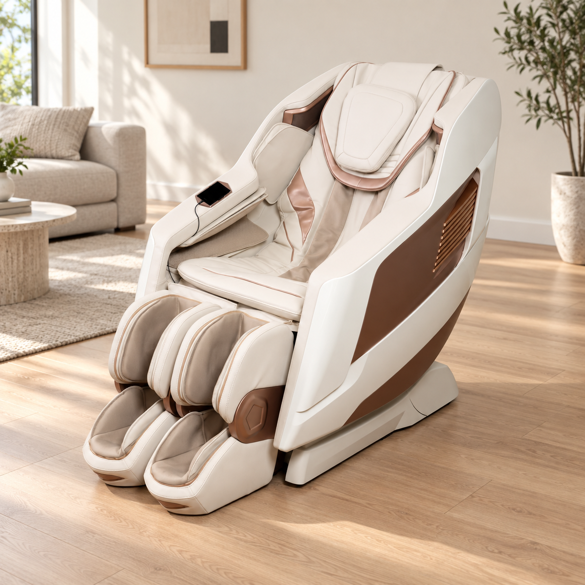 BJ02 massage chair in a bright living room