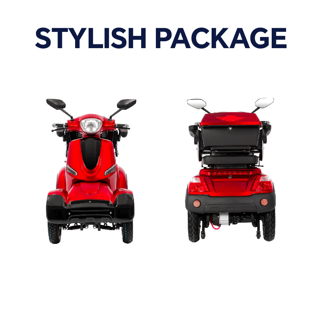 500W Electric Mobility Scooter - 60V 20Ah Battery, 140kg Capacity, 3-Speed Urban Commuter