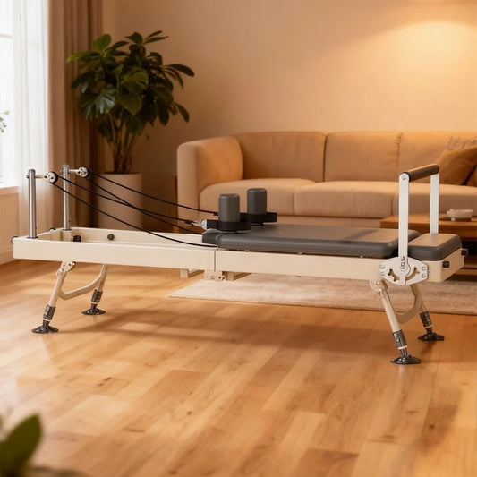 Foldable Steel-Frame Pilates Reformer – Premium Edition