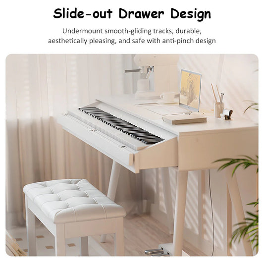Betsy 88 Key Full Size Weighted 2 in 1 Digital Piano Dress Table With Bench
