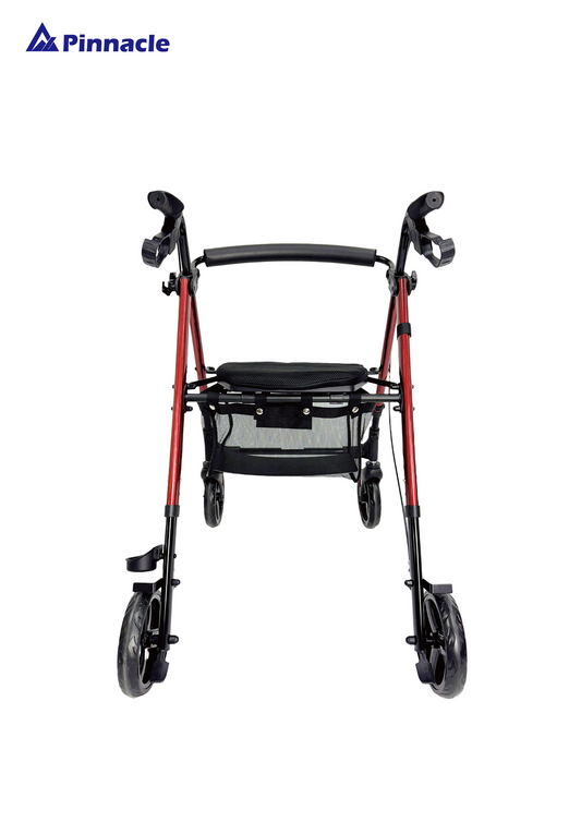 TriStride Rollator – Lightweight Foldable Walker with Seat & Brakes