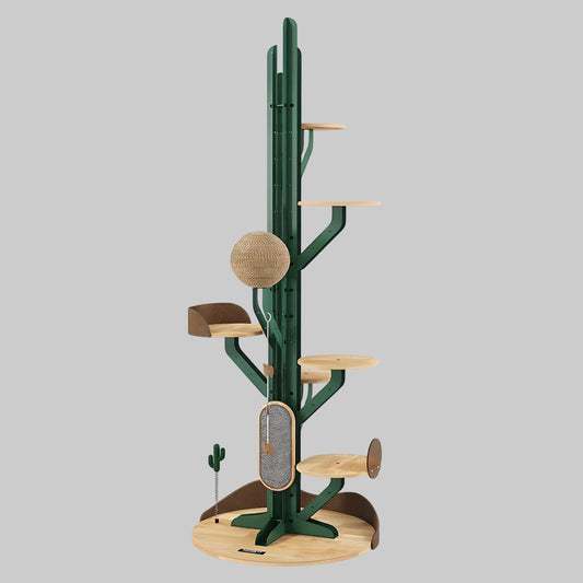 Cactus Cat Tower 201cm | Carbon Steel Multi-Level Climbing Tree