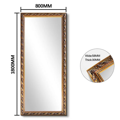 Luxurious Gold Full-Length Mirror - 180 x 80cm-FLM65