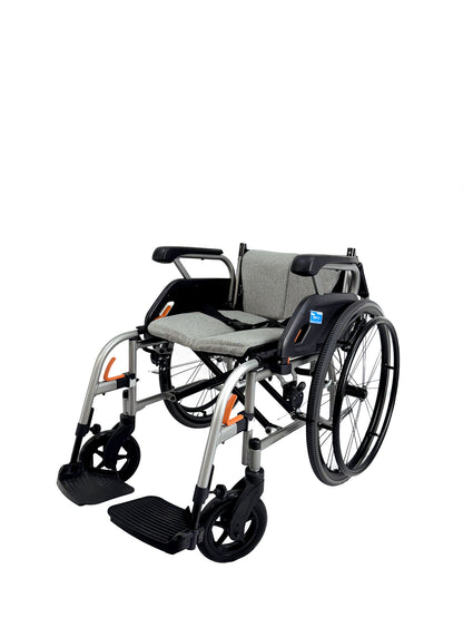 UltraRoll Lightweight Self-Propelled Wheelchair with Folding Frame, Quick-Release Wheels & Attendant Brakes