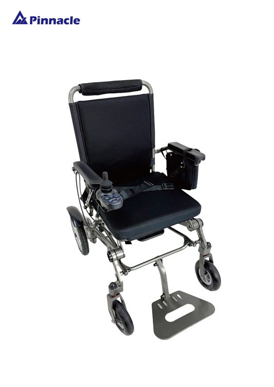Foldable Electric Wheelchair with Dual Motors, Long Range & Suspension