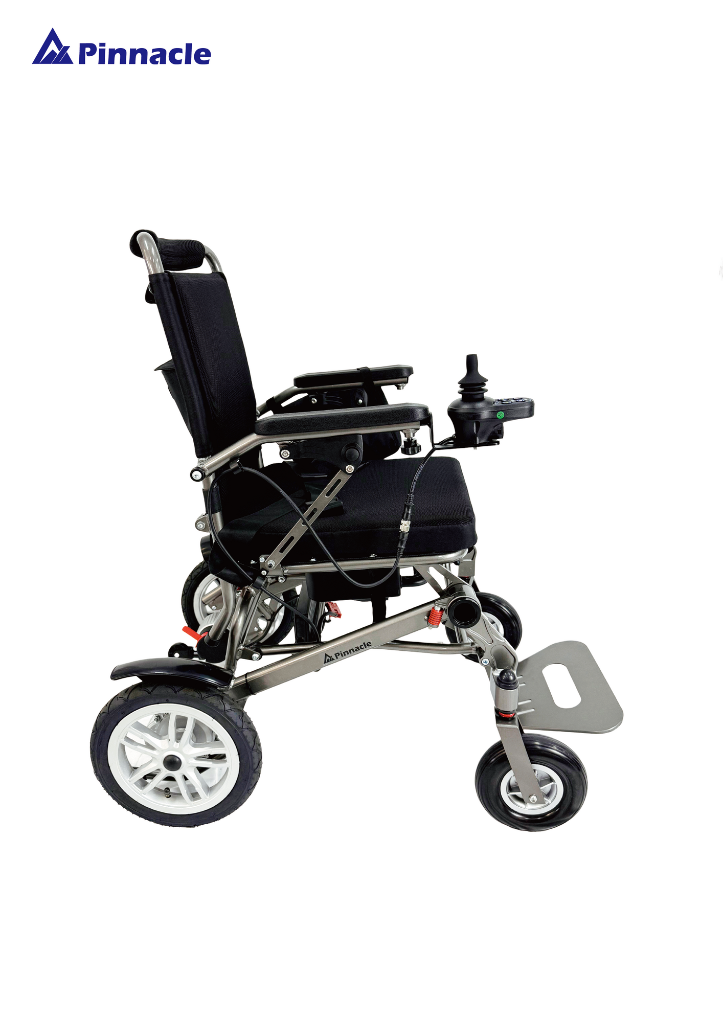 Foldable Electric Wheelchair with Dual Motors, Long Range & Suspension