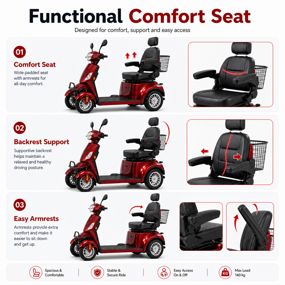 500W Mobility Scooter 60V 20A -escooter107