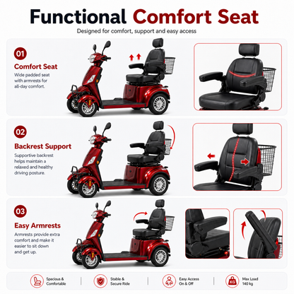 500W Mobility Scooter 60V 20A -escooter107