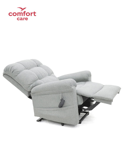 Cloud Comfort Power Lift Recliner Sofa – Dual Motor Tech Leather (Light Grey, Ash, Brown)