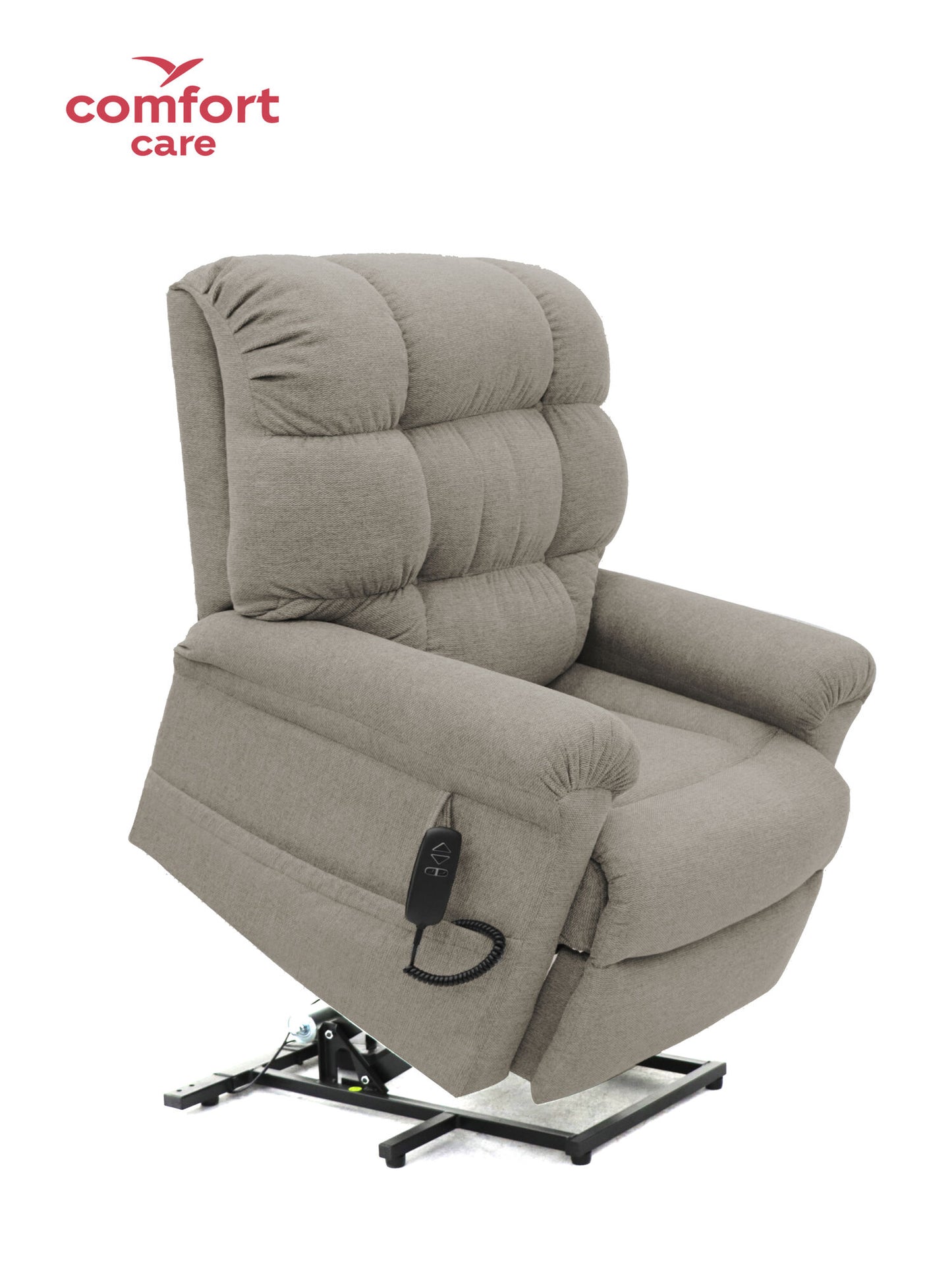 Cloud Comfort Power Lift Recliner Sofa – Dual Motor Tech Leather (Light Grey, Ash, Brown)