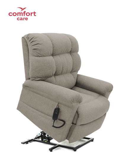 Cloud Comfort Power Lift Recliner Sofa – Dual Motor Tech Leather (Light Grey, Ash, Brown)
