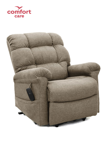 Cloud Comfort Power Lift Recliner Sofa – Dual Motor Tech Leather (Light Grey, Ash, Brown)