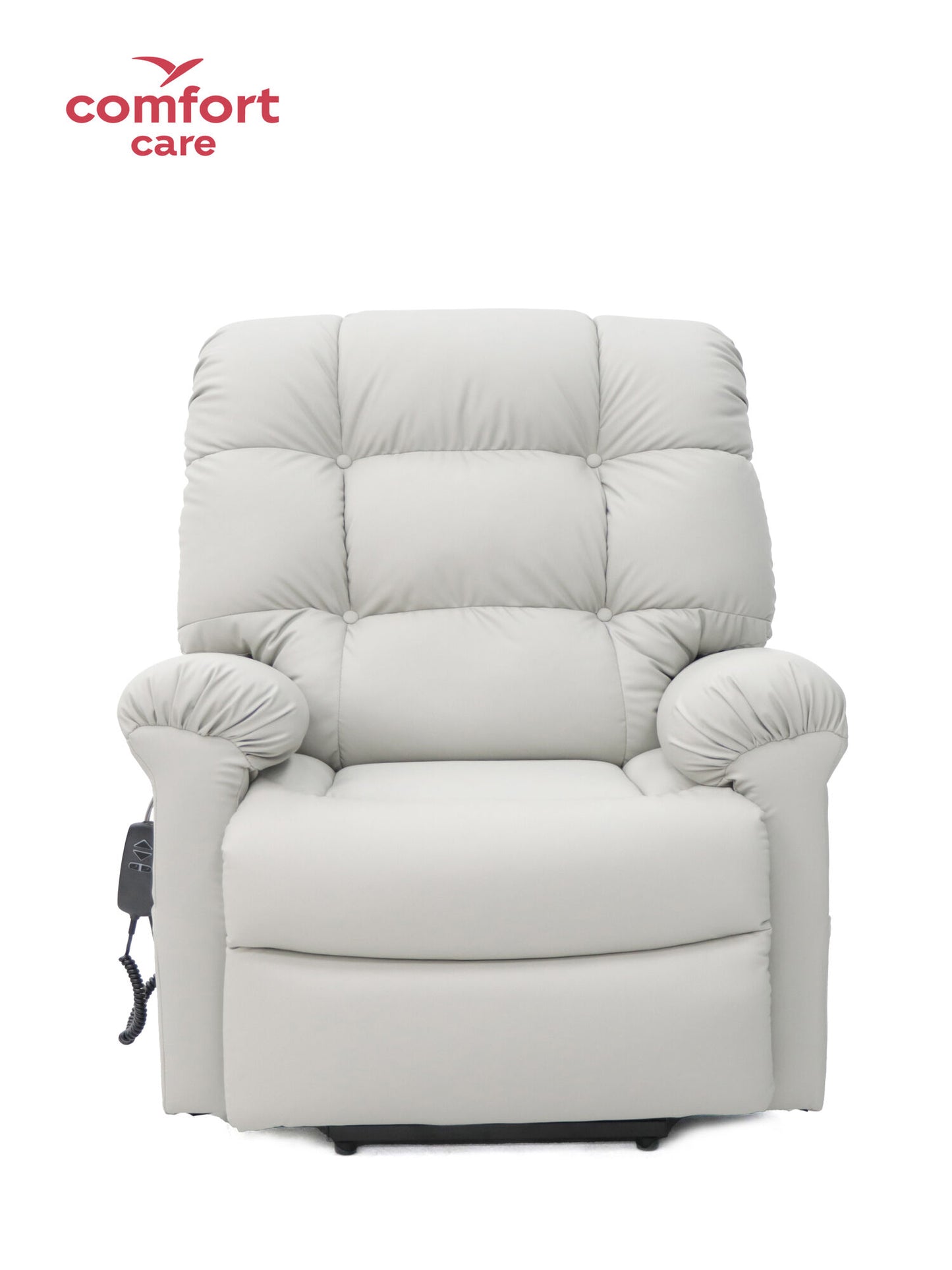 Cloud Comfort Power Lift Recliner Sofa – Dual Motor Tech Leather (Light Grey, Ash, Brown)