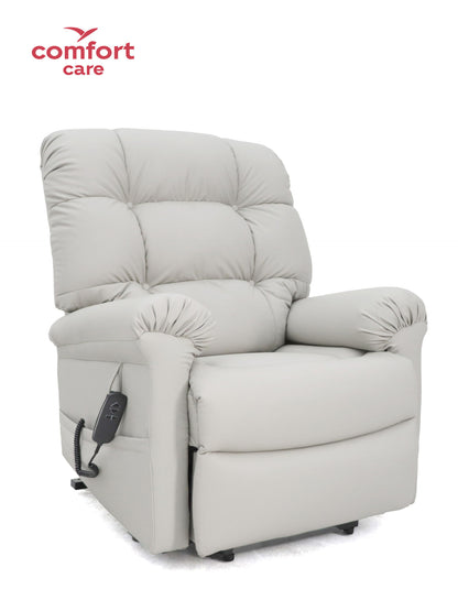 Cloud Comfort Power Lift Recliner Sofa – Dual Motor Tech Leather (Light Grey, Ash, Brown)